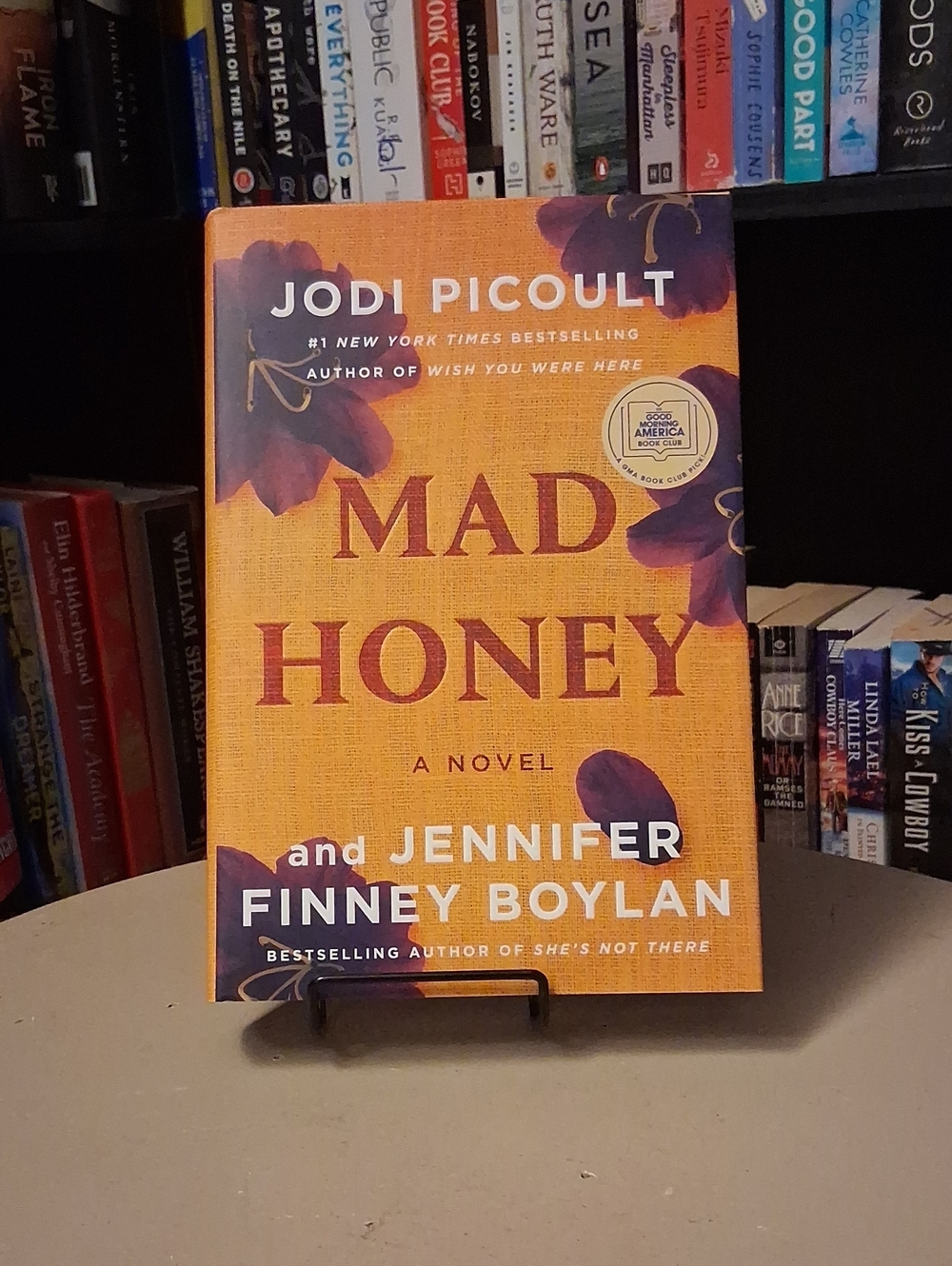 Mad Honey by Jodi Picoult and Jennifer Finney Boylan - Orange Hardcover Book